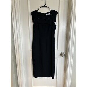 The Fold London Women’s Size US 6 Black Ardenza Silk Knit Dress 2023 Midi